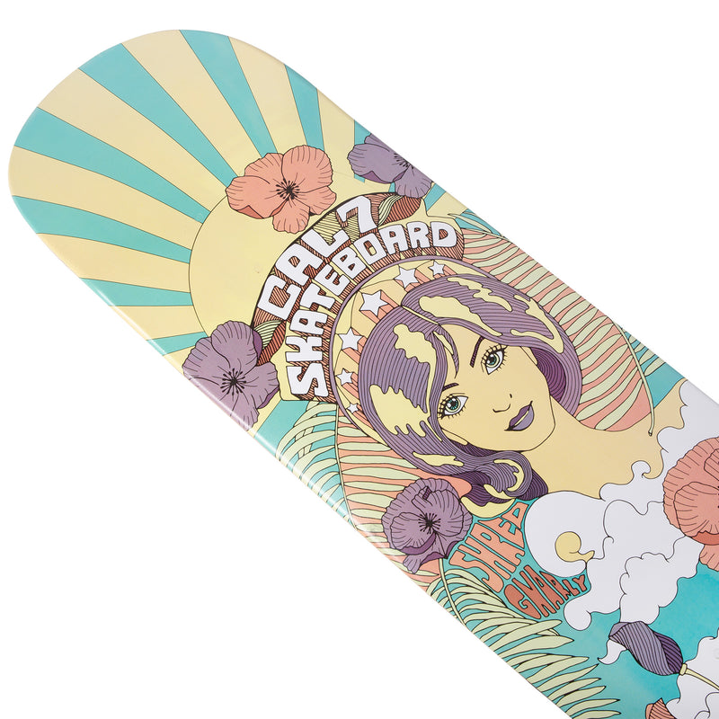 Cal 7 Psychedelic Skateboard Deck Canadian Maple 7 Ply 8.25 Inch Popsicle Trick