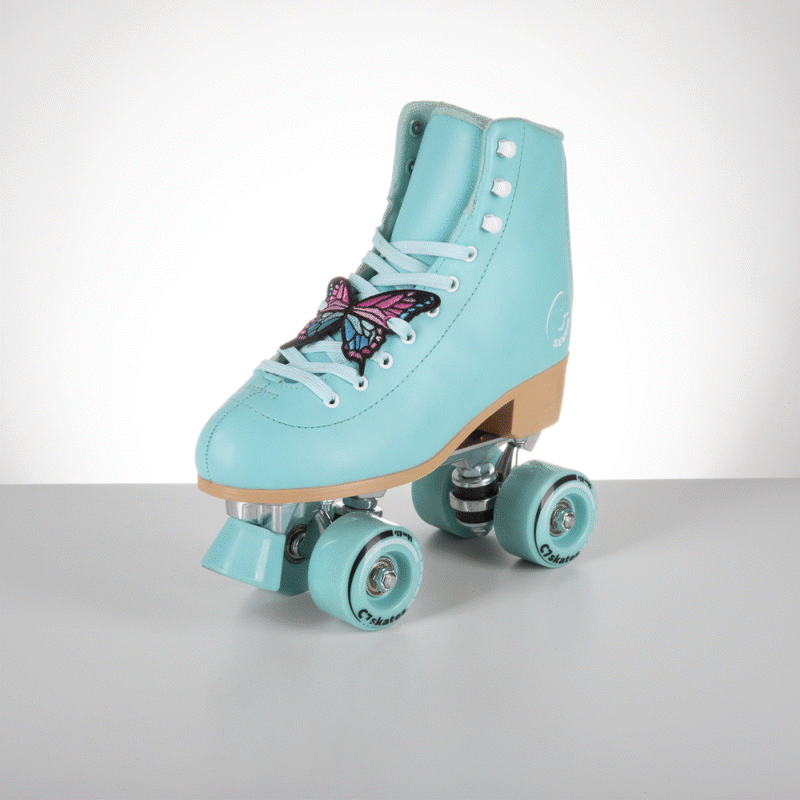 C7skates Pink Butterfly Roller Skate Shoelace Charm Set of 2 