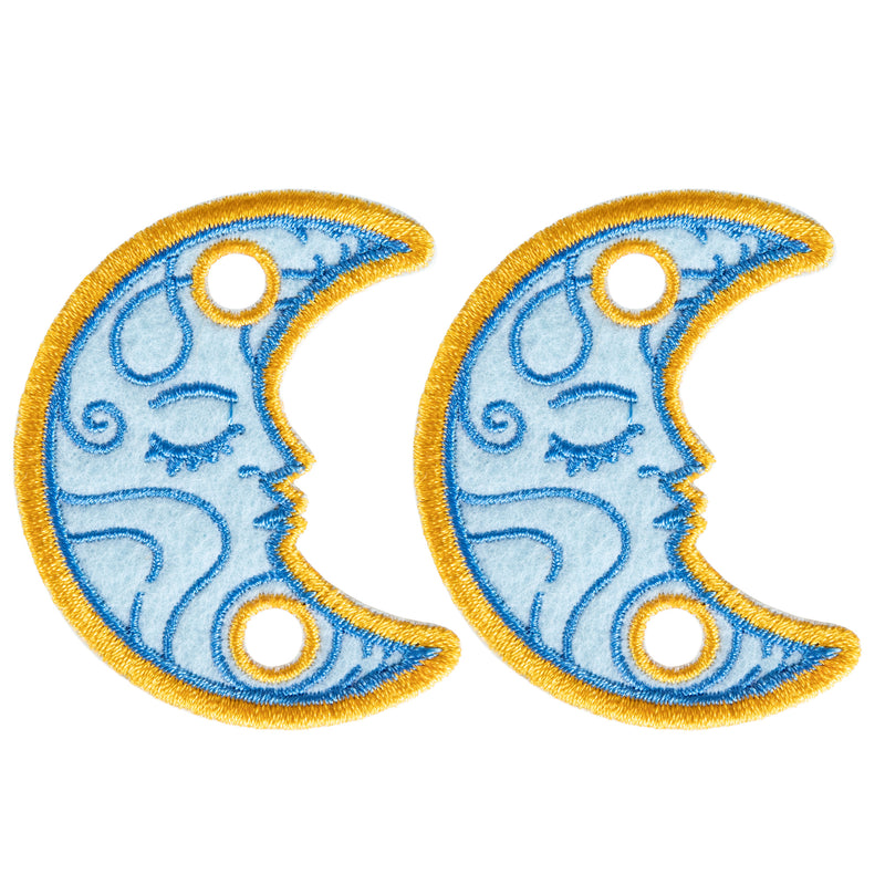 C7skates Celestial Moon Roller Skate Shoelace Charm Set of 2