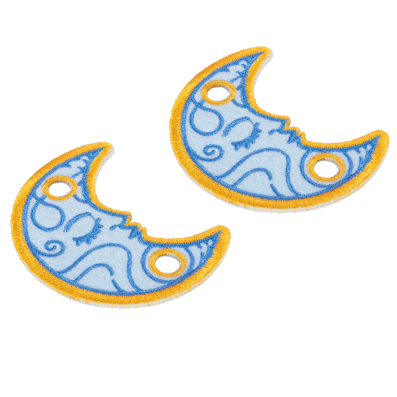 C7skates Celestial Moon Roller Skate Shoelace Charm Set of 2