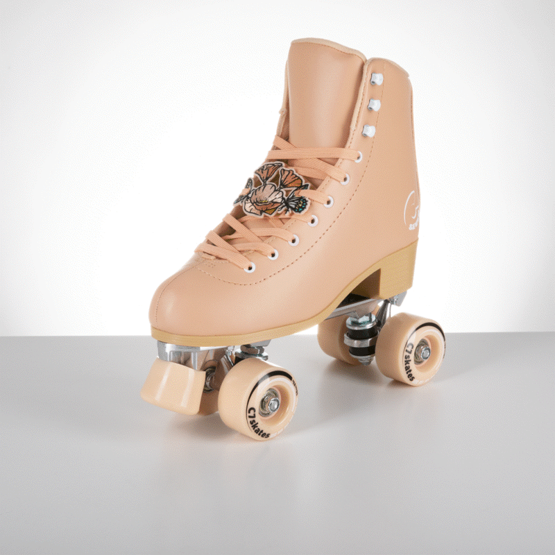C7skates Peach Poppy Field Roller Skate Lace Charm Set of 2