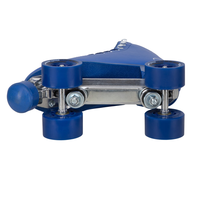 C7skates Midsummer’s Eve Quad Roller Skates in a blue vegan leather structured boot and 62mm wheels. 