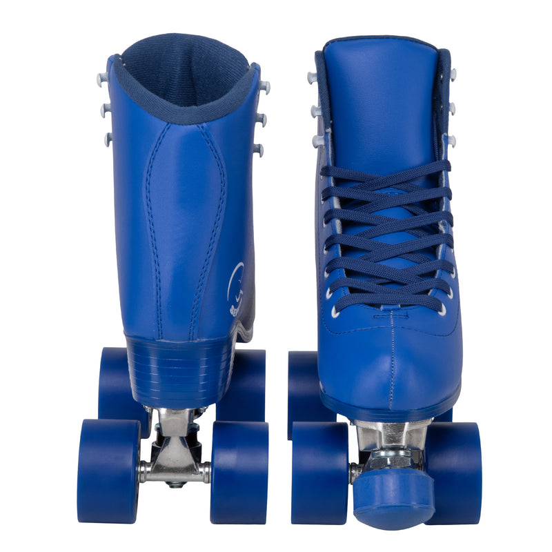 C7skates Midsummer’s Eve Quad Roller Skates in a blue vegan leather structured boot and 62mm wheels. 