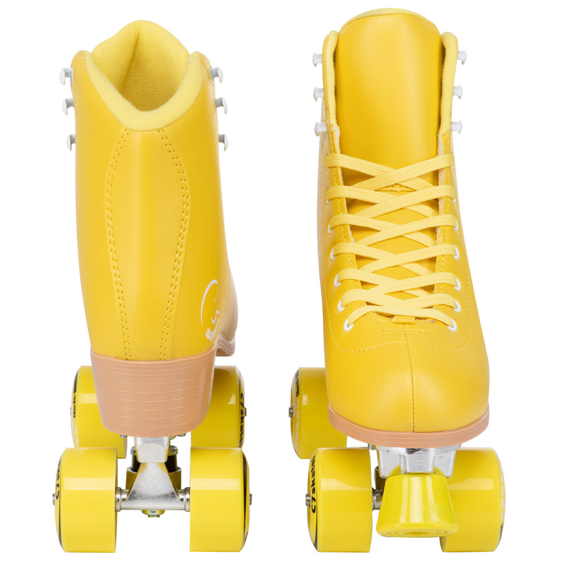 retro yellow roller skates