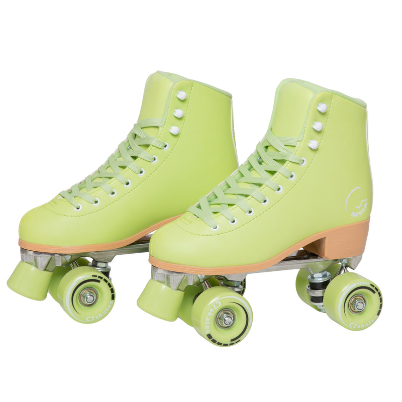 C7skates C7 Matcha matcha green boot quad roller skates for women girls men with outdoor 58mm wheels 