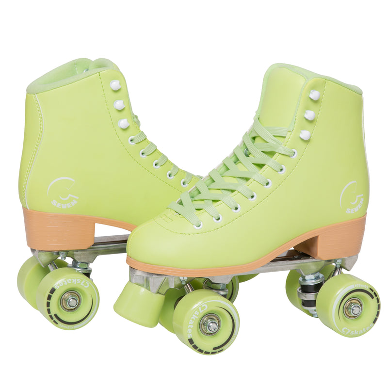 C7skates C7 Matcha matcha green boot quad roller skates for women girls men with outdoor 58mm wheels 