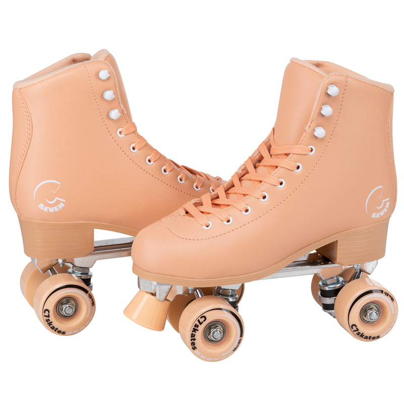 peach quad roller skates for women