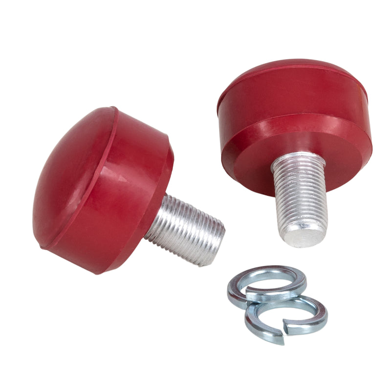 Dark Red Adjustable C7 roller skate stoppers as seen on Cherrypop: 47x35 mm size and made from rubber. 