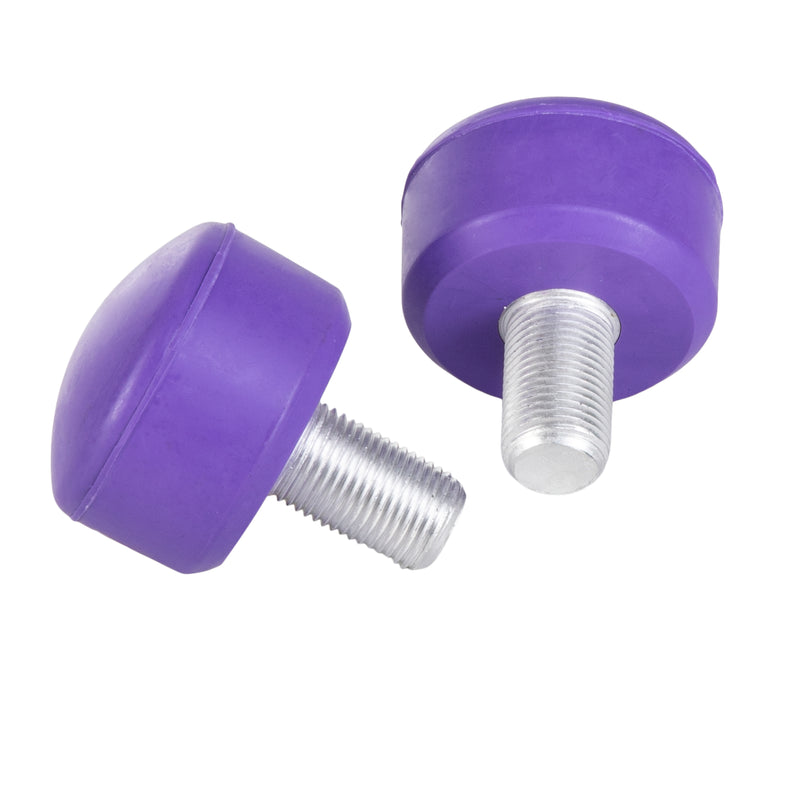 Violet Purple Adjustable C7 roller skate stoppers as seen on select C7skates: 47x35 mm size and made from rubber. 