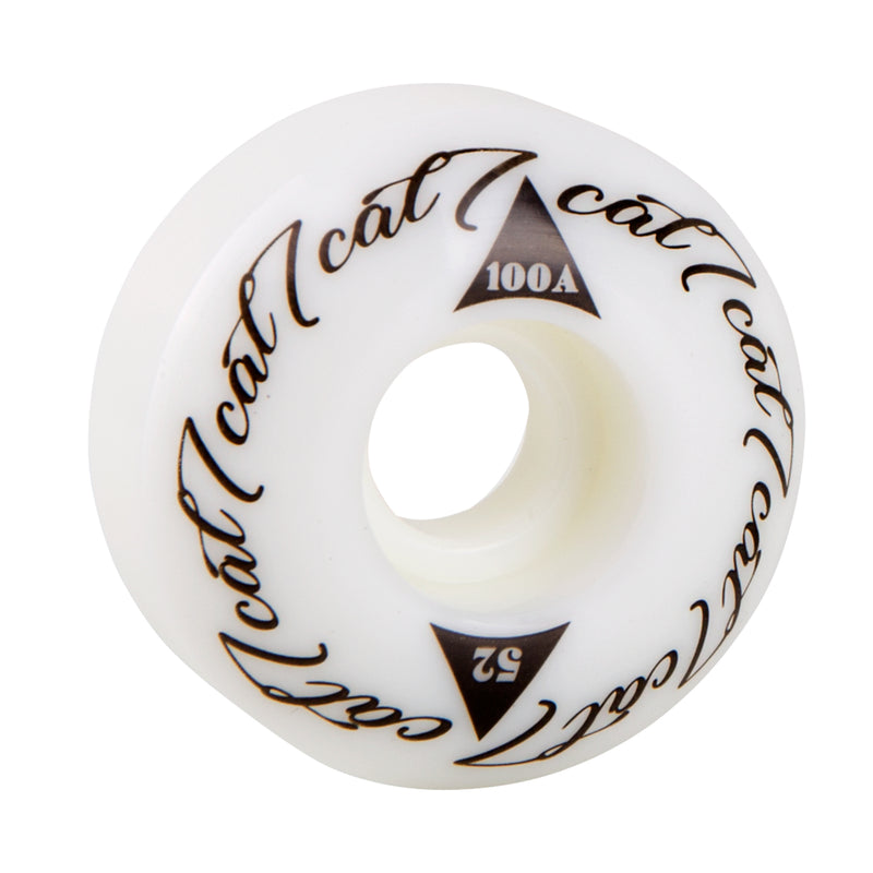 Cal 7 Catch-22 Skateboard Wheels, 52mm & 100A, Black & White Design (Notorious)