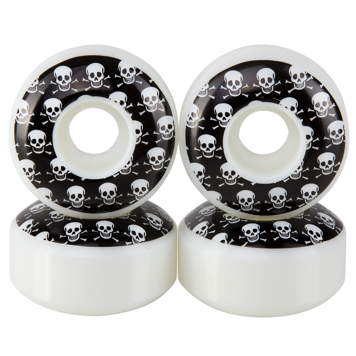 Cal 7 52mm 99A Skateboard Wheels (4 Pack) + Free Cal 7 Bearings – Black