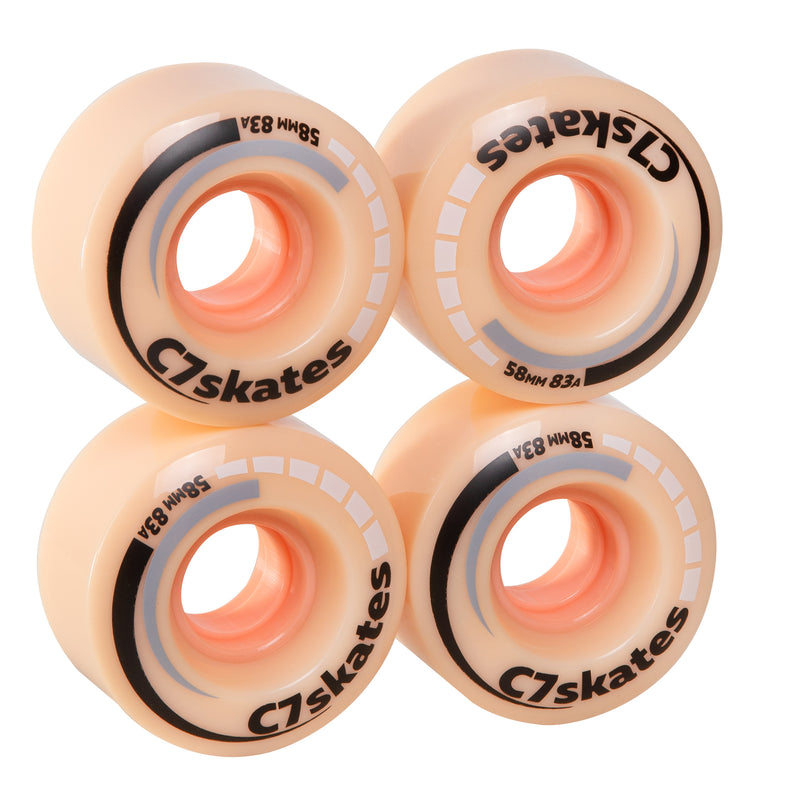 Peachy C7skates roller skate wheels made from durable polyurethane PU83A 58 mm diameter
