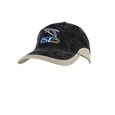 IST Two-Tone Stonewash Baseball Cap with Embroidered Logo