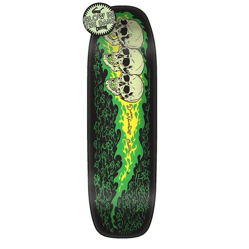 Creature 8.8in x 32.57in Navarrette 3 Skulls Skateboard Deck