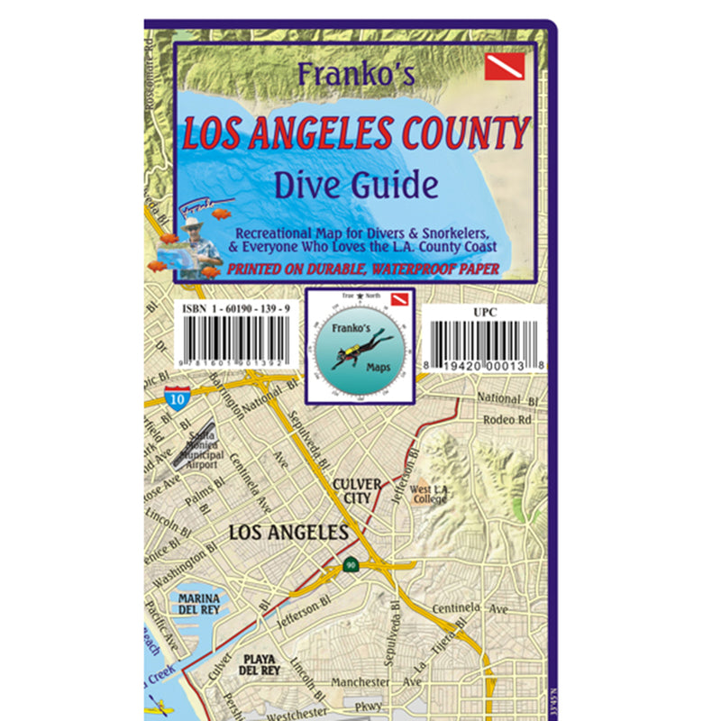 Franko Maps Los Angeles County Coast Dive Guide 14 X 21 Inch