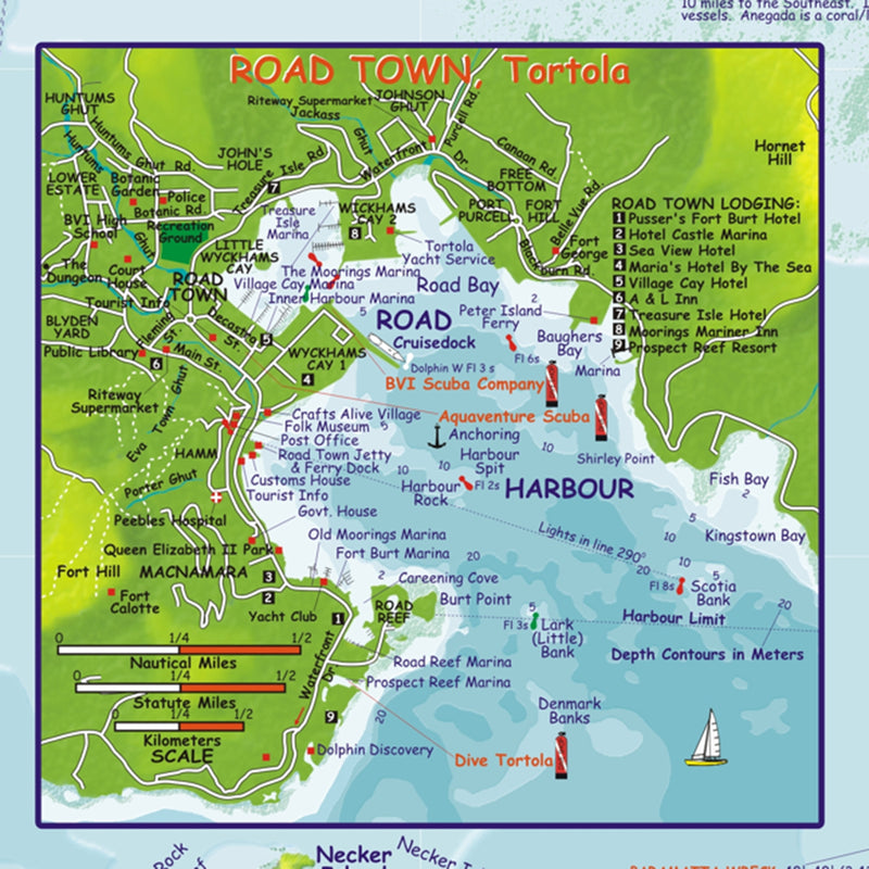 Franko Maps British Virgin Islands Dive Creature Guide 18.5 X 26 Inch