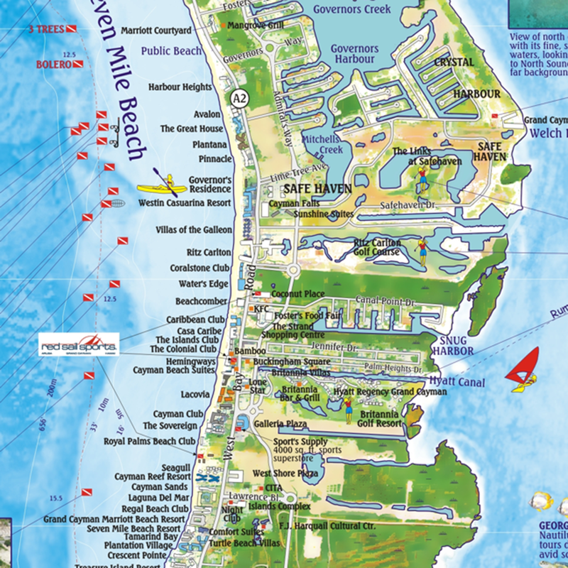 Franko Maps Cayman Islands Dive Creature Guide 18 X 26 Inch