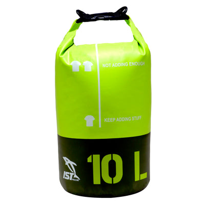 The IST 10 Liter Dry Bag is built for adventuring. The 500D material is completely waterproof, weatherproof and opaque for privacy.
