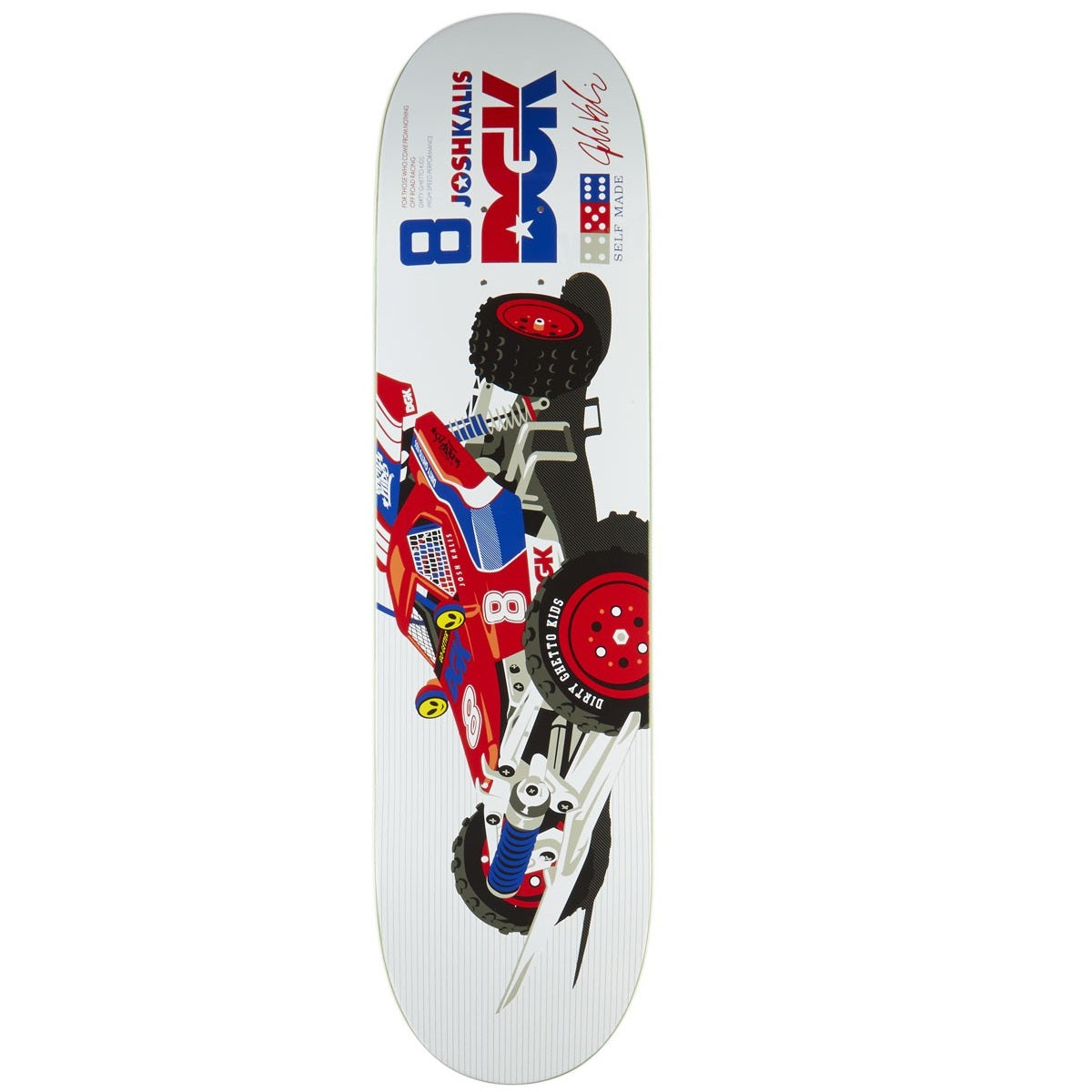 DGK Inch Hopper Josh Kalis (White) Skateboard Deck –