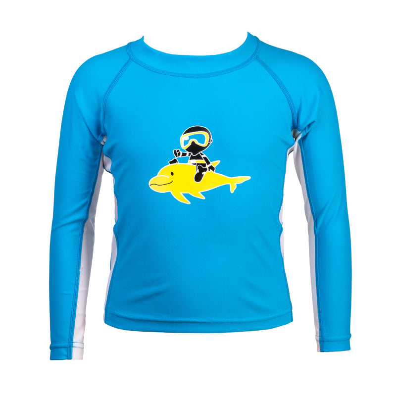 IST Kids Spandex Rash Guard, Long Sleeve Swim Shirt, Sun Protection Swimwear for Girls & Boys