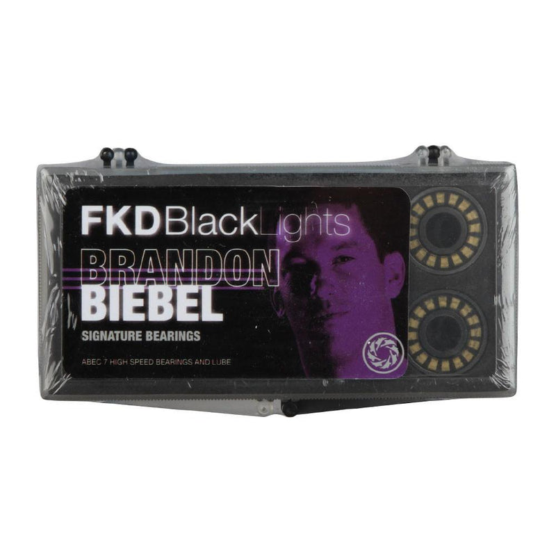 FKD Black Light Brandon Biebel ABEC-7 Skateboard Bearings