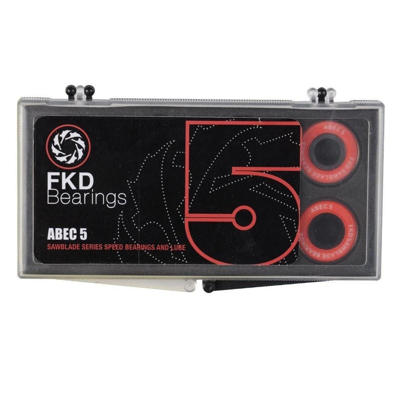 FKD Black and Red ABEC-5 Skateboard Bearings