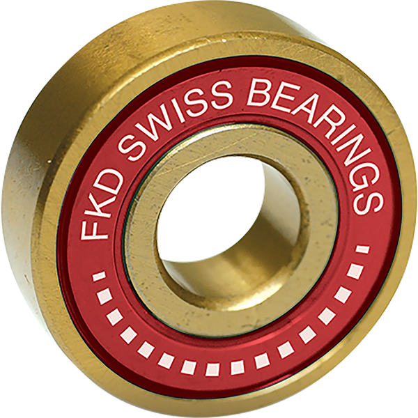 FKD Red Swiss Gold Skateboard Bearings
