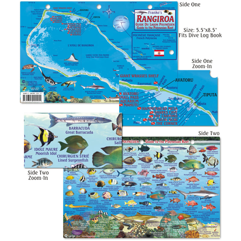 Franko Maps Rangiroa Reef Dive Creature Guide 5.5 X 8.5 Inch