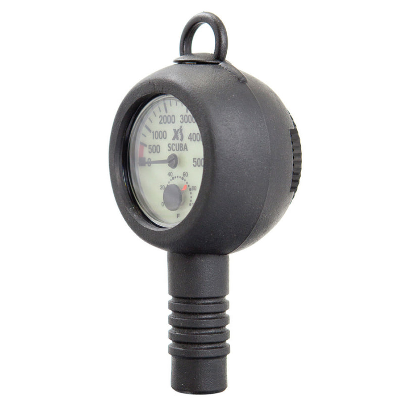 XS SCUBA Back To Back Pressure Gauge Compass Combo 0 To 5000 PSI