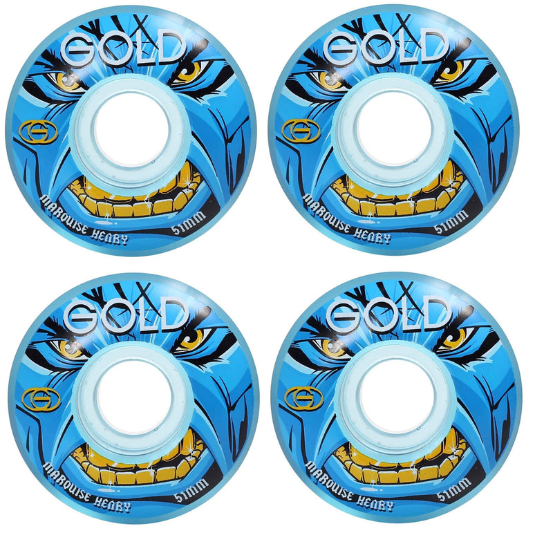 Gold Marquise Henry Furious Skateboard Wheels | 51mm