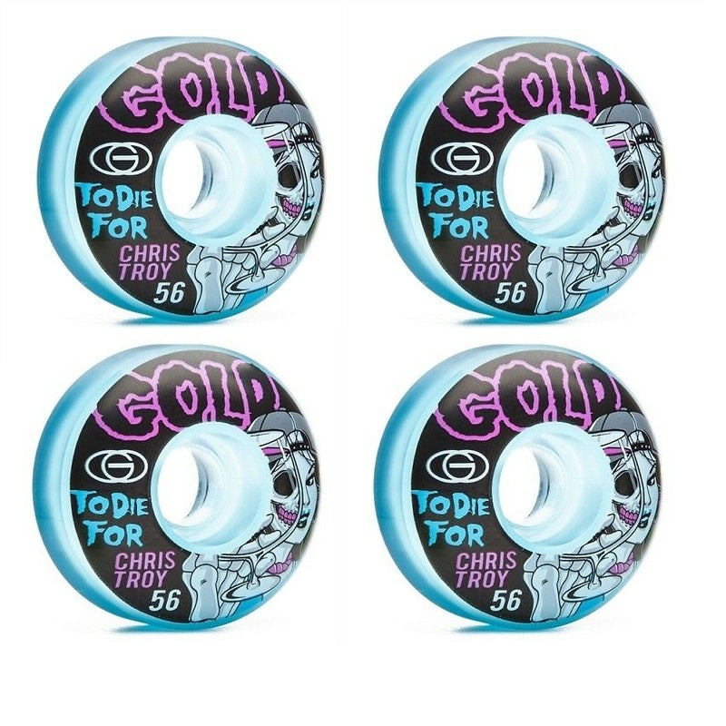 Gold Chris Troy To Die For Skateboard Wheels | 56mm