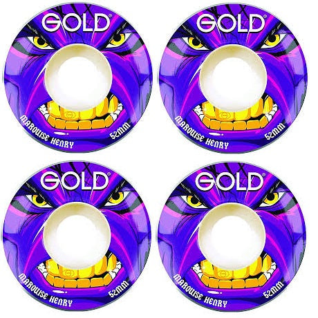Gold Marquise Henry Furious Skateboard Wheels | 52mm