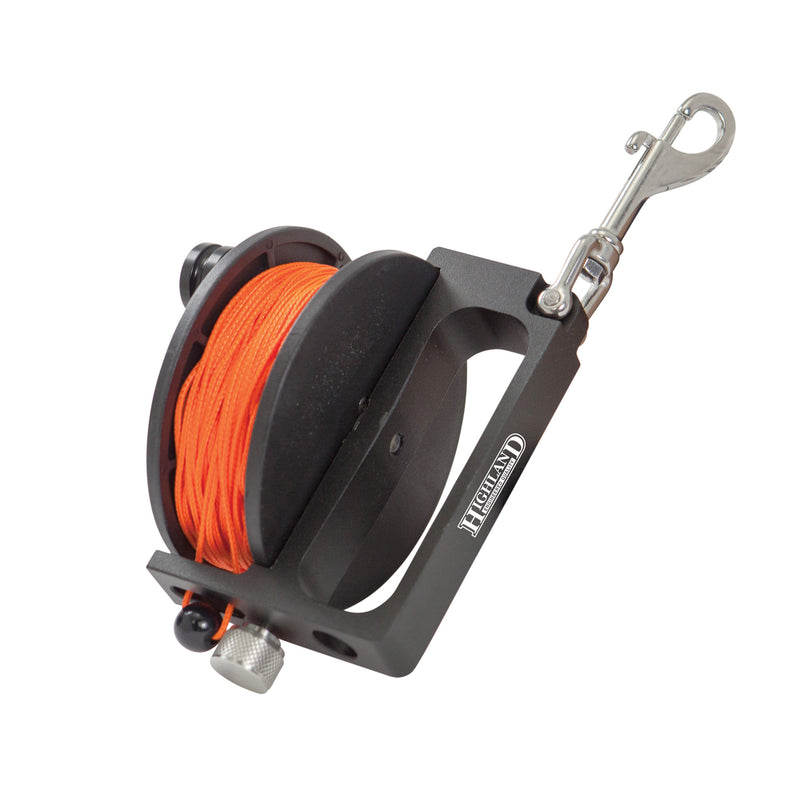 XS SCUBA Highland Tech Reel Delrin Spool Lock with Orange Line