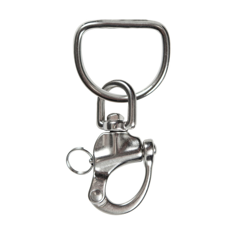 XS SCUBA Stainless Steel 3.5 Inch Snap Shackle With Welded D Ring