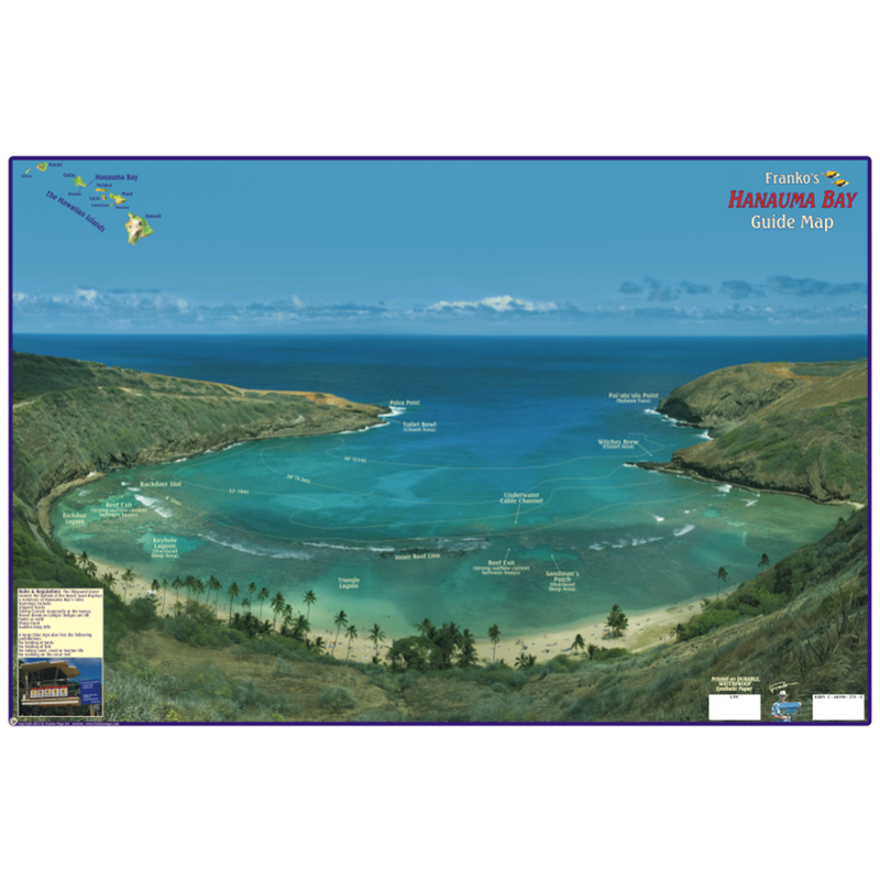 Franko Maps Hanauma Bay Creature Guide 14 X 21 Inch