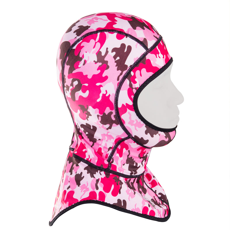  IST Spandex Diving Hood, Wetsuit Cap Head Cover with Bib & Anti Chafe Seams for Scuba Divers