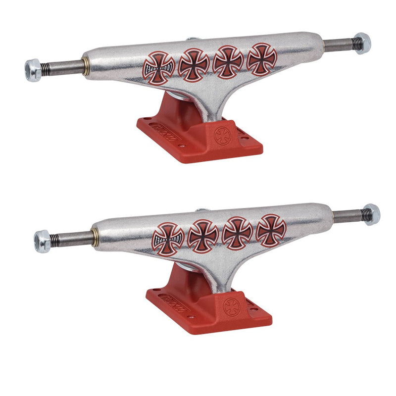 Independent 144 Stage 11 Hollow Lopez Crosses Silver Burgundy Standard Trucks