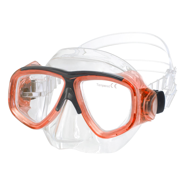 IST M80 Coral Search Twin Lens Scuba Diving Snorkeling Mask with Custom Rx Lens Option