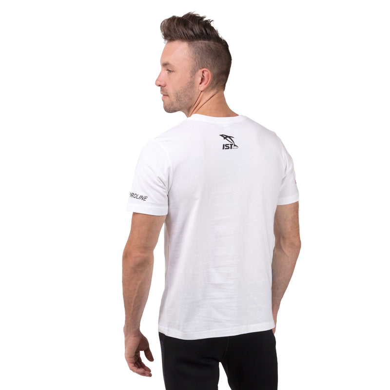 white t-shirt with “I am a diver” slogan
