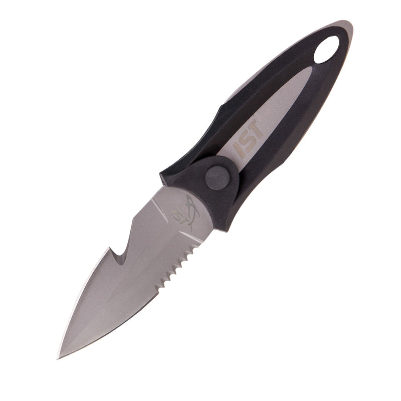 IST Titanium BC Knife, Double Edge Blade with Pointed Tip, Compact Sheath & Contoured Handle