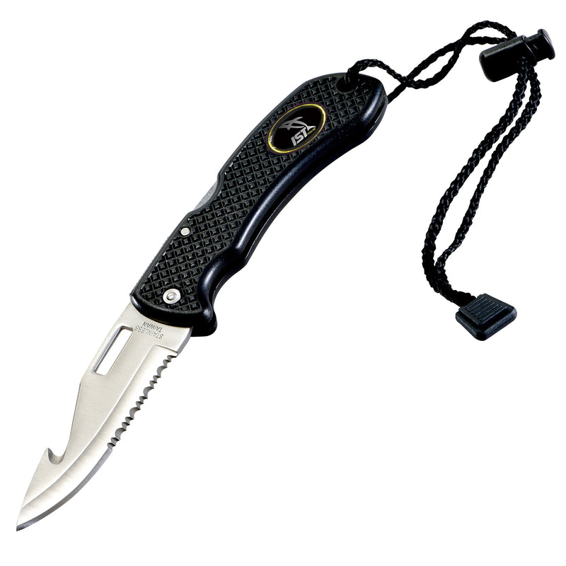 folding dive knife for freediving, spearfishing and scuba diving
