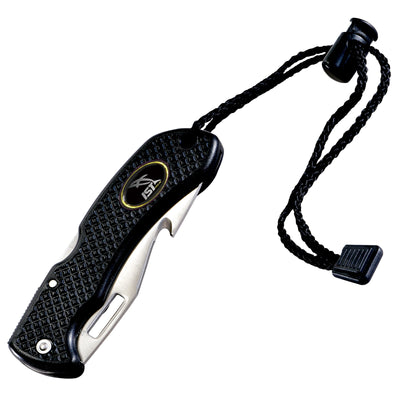 folding dive knife for freediving, spearfishing and scuba diving