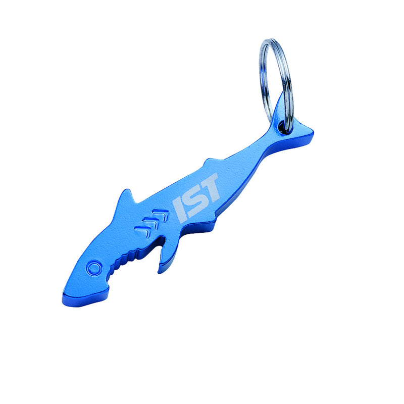 Shark keychain with can opener