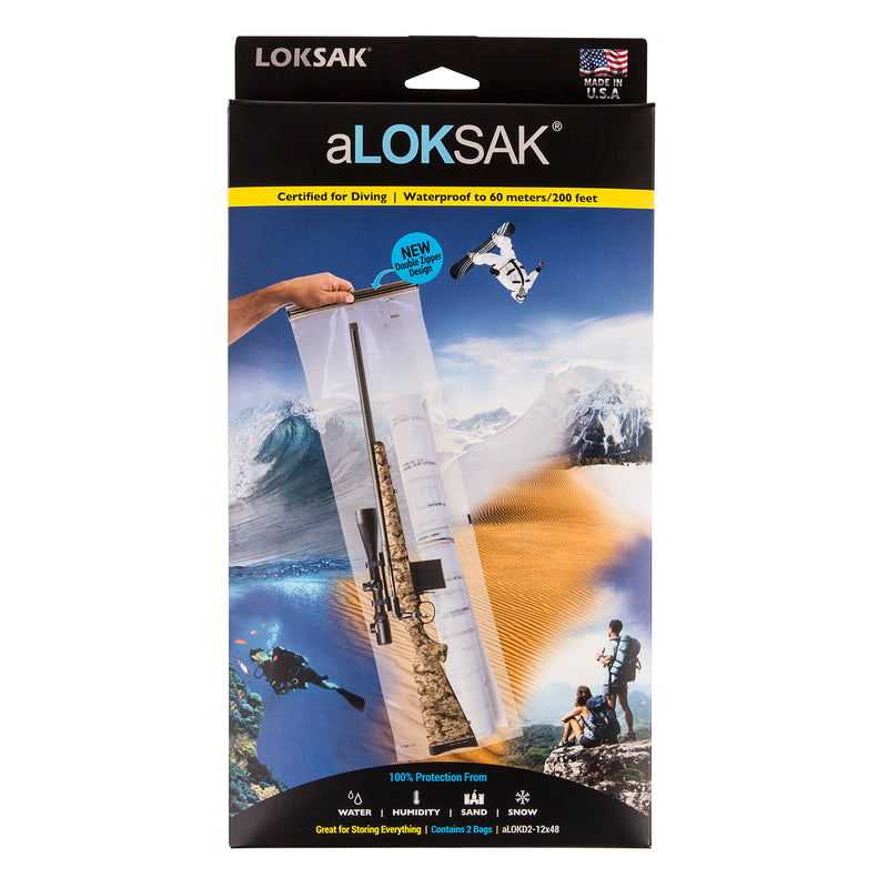 2 aLOKSAK Airtight Waterproof Pouch Clear Dry Bags