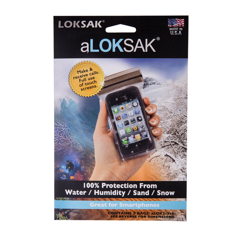 2 aLOKSAK Airtight Waterproof Pouch Clear Dry Bags