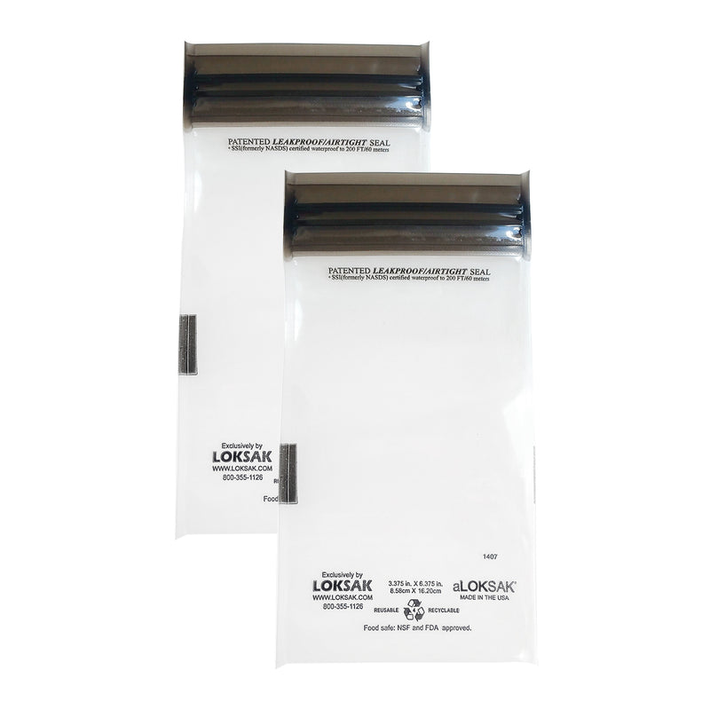 2 aLOKSAK Airtight Waterproof Pouch Clear Dry Bags