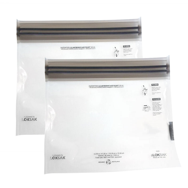 2 aLOKSAK Airtight Waterproof Pouch Clear Dry Bags