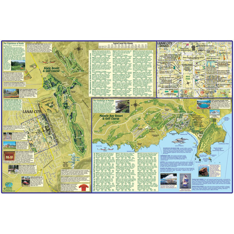 Franko Maps Lanai Creature Adventure Guide 14 X 21 Inch