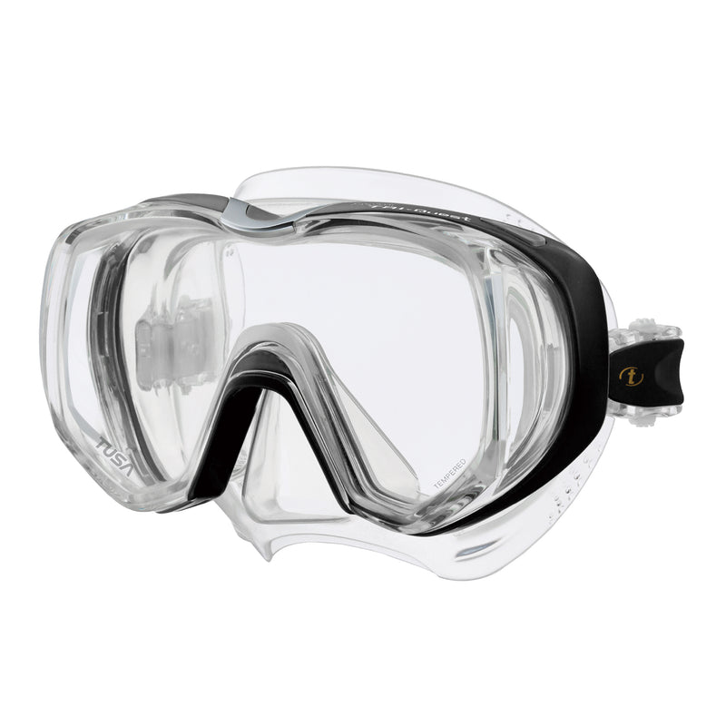 TUSA Freedom Tri-Quest Wraparound, 3 Window Scuba, Snorkel Mask