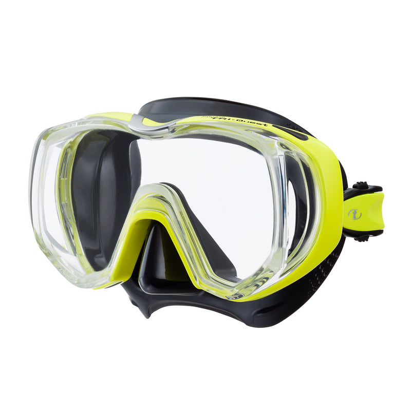 TUSA Freedom Tri-Quest Wraparound, 3 Window Scuba, Snorkel Mask